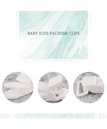 10Pcs Rahl Baby Kids T-Shape Plastic Pacifier Clips - Soother Dummy Holders in White | International Shipping Available - Buy Online on SooperMarket.com
