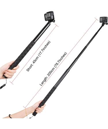 79-inch Selfie Stick for GoPro, DJI, AKASO, Insta360 - Extendable Monopod for Action Cameras - Buy Online on SooperMarket.com