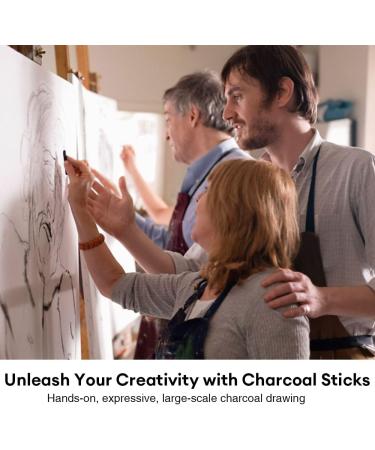 Dyvicl Compressed Graphite Charcoal Sticks - Pack of 18 for Sketching, Drawing, Shading & Blending - Buy Online on SooperMarket.com