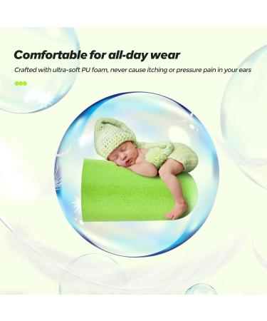 Buy Ear Plugs for Sleeping - 60 Pairs Noise Protection Foam Earplugs 38 dB SNR - Super Soft & Comfortable for Snoring Concerts & Loud Noises - Grass Green - Buy Online on SooperMarket.com