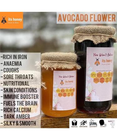 Honey Avocado Flower 100% Raw Pure Spanish Natural Unpasteurised Fresh Certified Avocado Flower Honey 1 Kg - Buy Online on SooperMarket.com