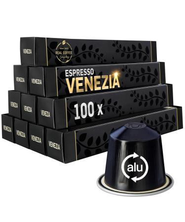 100 Organic Nespresso Compatible Pods - Fairtrade Espresso Venezia Espresso Venezia 100 Count (Pack of 1)