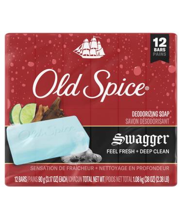 Old Spice Men's Bar Soap Swagger 3.17oz (12 Bars Total)