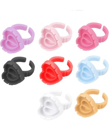 100PCS Flower Shaped Cups Practical Rings Cup For Makeup Artists And Beauty Enthusiasts Mixed Colors - Buy Online on SooperMarket.com
