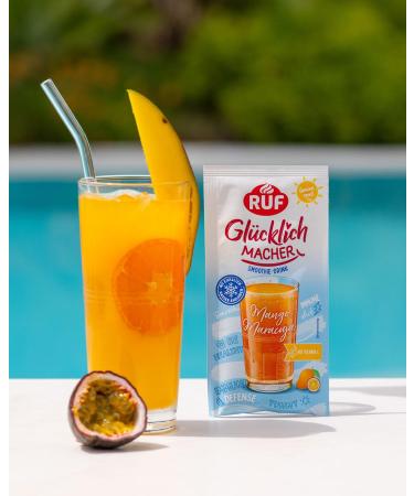 RUF Happiness Maker Mango Passion Fruit Smoothie Drink - Refreshing Vitamin C Soft Drink Just Add Water 1 x 46g Bag - Buy Online on SooperMarket.com