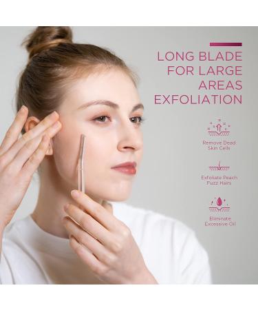Professional Dermaplane Razor for Women - 6pcs Set for Face, Peach Fuzz, and Eyebrow Hair Removal | Gentle Skin Exfoliation Tool - Buy Online on SooperMarket.com