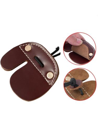 CyberDyer Cow Leather Archery Finger Tab for Recurve Bows - Brown | Hunting Finger Protector - Buy Online on SooperMarket.com