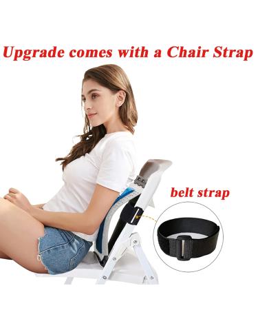 UniForU Back Stretcher Lumbar Stretcher Multi-Level Lumbar Stretching Device with Accupressure Points (White+Blue) - Buy Online on SooperMarket.com