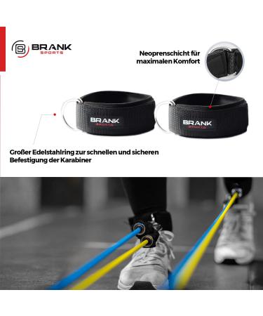 Brank Sports Resistance Tapes - Ultimate Muscle Building Fitness Straps | High-Quality Resistance Bands for Strength Training | Free Training Guide Included - Full Pack - Buy Online on SooperMarket.com