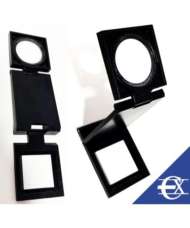 EUROXANTY 10X Magnifying Glass 28mm | Mini PVC Folding Magnifier with Tool Scale | Optical Glass Portable Magnifying Lens - Buy Online on SooperMarket.com