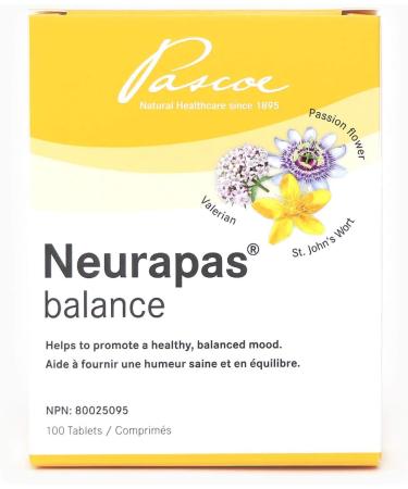 Pascoe - Neurapas Balance Helps to Promote a Healthy Balanced Mood Made With a Triple Herbal Combination of St John s Wort Valerian and Passionflower to Boost Your Mood Herbal alternative to Habit Forming Pharmaceuticals 100 Tablets 100 Count (Pack of 1) - Buy Online on SooperMarket.com