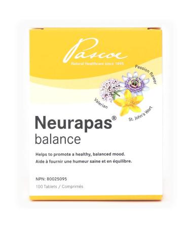 Pascoe - Neurapas Balance Helps to Promote a Healthy Balanced Mood Made With a Triple Herbal Combination of St John s Wort Valerian & Passionflower to Boost Your Mood - (100 Count (Pack of 2)) 200 count (Pack of 1)