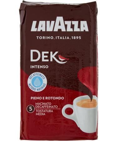 12 x LAVAZZA DEK Intenso Decaffeinated Ground Coffee 250g Italian Espresso