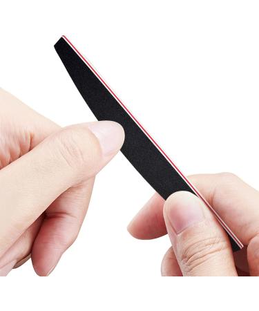 Buy Reusable Black Nail File & Thin Buffer Block - Double Sided Manicure Tools (100/180 Grit) - Perfect for Buffing & Grinding | International Shipping - Buy Online on SooperMarket.com
