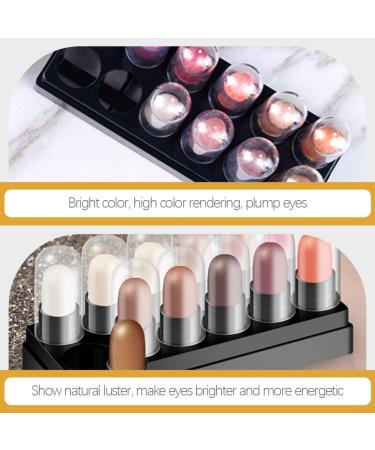 Angoily 12pcs 12 Shadow Box Highlighters Glitter Eye Shadow Girl Makeup Supplies Boxed Tool - Buy Online on SooperMarket.com