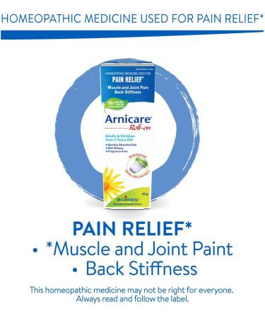 NEW Boiron Arnicare Roll-on Homeopathic medicine for the relief of pain stiffness (tension) in muscles and joints caused by minor traumas physical activity or overexertion. Relieves painful back stiffness. 45 g (Pack of 1) - Buy Online on SooperMarket.com