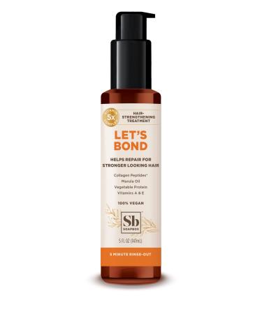Soapbox Let's Bond Hair Treatment with Collagen Peptides - Repair Damaged Hair Prevent Breakage Nourish & Strengthen Fine Frizzy Hair Paraben Free & Color Safe 5oz