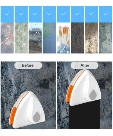 Tassety Magnetic Window Cleaning Water Discharge Double-Layer Wiper Household Special Window Cleaner for Home 20-30mm - Buy Online on SooperMarket.com