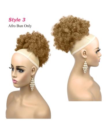 Afro Puff Drawstring Ponytail with Bangs - Kinky Curly Pineapple Hair for Black Women - 3 Piece Set (27#) - Buy Online on SooperMarket.com