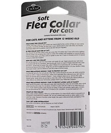 2 x Soft Flea Collar for Cats Kills Fleas for up to 4 Months (2 Collars) - Buy Online on SooperMarket.com
