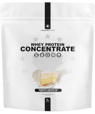 Canadian Protein Whey Concentrate 24g of Protein | 6 kg of Banana Cream Pie Flavored Low Carb Keto Friendly Workout Recovery Drink | Protein Powder Rich in BCAA Amino Acids - Buy Online on SooperMarket.com