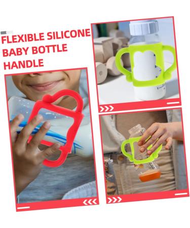 ibasenice 2pcs Silicone Bottle Handle Bottle Handle Milk Bottle Accessories Milk Bottle Handles Silicone Bottle Handle Milk Bottle Grips Feeding Bottle Newborn Feeder 13.00X7.00X6.50CM Assorted Color - Buy Online on SooperMarket.com