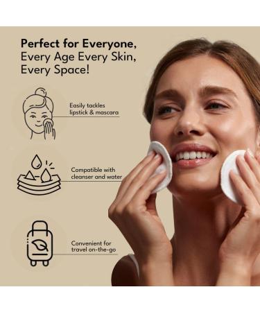 Reusable Makeup Remover Pads 25 PCS Bamboo Wipes - Reusable Cotton Pads with Washable Laundry Bag - Zero Waste Cotton Wool Pads - Eco Friendly Gifts - Soft & Gentle Makeup Wipes For All Skin Types - Buy Online on SooperMarket.com