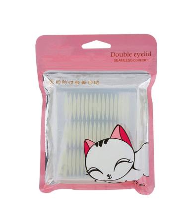 72 Pairs Non Irritating Double Eyelid Tape Breathable Anti Allergy Adhesive Eyelid Sticker for Home Gift(1303 Transparent)
