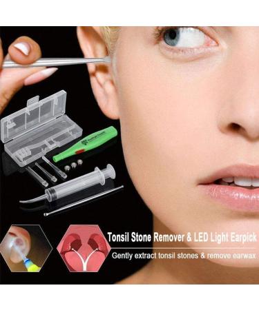 HliIQQ Tonsil Stone Remover Tool with LED Light Box and Whitening Care Syringe - Ear Syringe Flush Extractor Set - Buy Online on SooperMarket.com