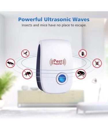 6 Pack Ultrasonic Pest Repeller - Electronic Plug-in Sonic Control for Insects, Rodents, and Bugs - Home, Office, Warehouse, Hotel - Repels Roaches, Ants, Mice, Mosquitoes, Spiders - Buy Online on SooperMarket.com