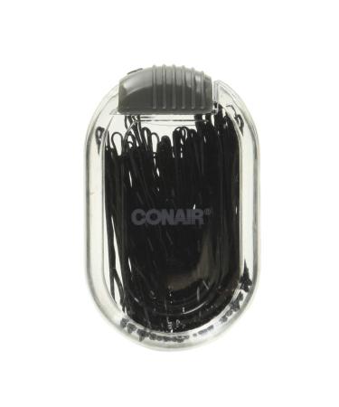 Conair Hair Pins, Bobby Pins in Black, 75 Pack with Storage Container Black 75 Count (Pack of 1)