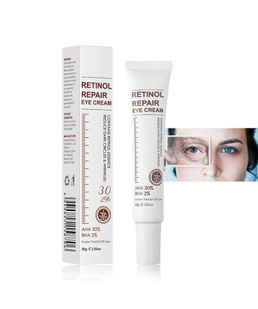 Retinol Eye Cream With Retinol Serum & AHA 30% & BHA 2% -Under Eye Cream For Dark Circles Puffy Eyes -Retinol Anti-Aging Eye Cream For Wrinkles Instant Eye Tightener For Women & Men