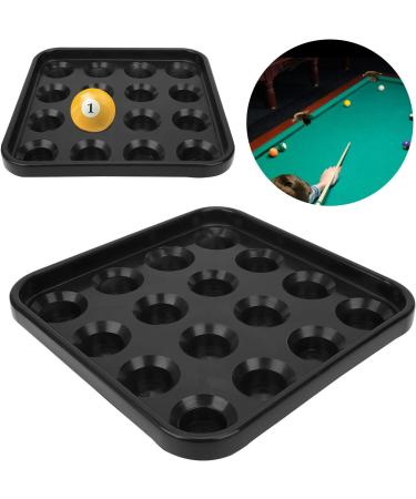 Portable AntiDrop Billiard Ball Holder Tray - 16 Holes for Snooker Pool Halls (Black) - Buy Online on SooperMarket.com