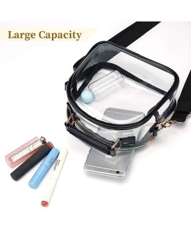 COROMAY Clear Stadium Approved Purse for Women - See Through Clear Handbag in Black - Buy Online on SooperMarket.com
