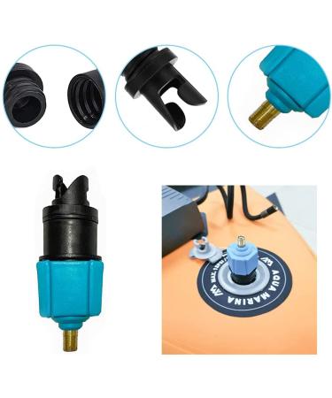 Paddle Board Pump Adapter | FIPASEN Air Pump Adaptor with 4 Valve Nozzles | for Inflatable Boat, SUP, Bed | Compressor Converter - Blue - Buy Online on SooperMarket.com