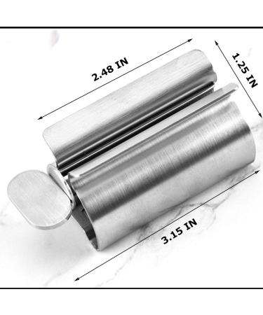 Toothpaste Tube Squeezer NEEMAY Metal Toothpaste Squeezer Rollers Toothpaste Dispenser Rolling Tube Toothpaste Wringer 304 Stainless Steel Tube Squeezer Seat Holder Stand 2 Pcs/Set Standard Size - Buy Online on SooperMarket.com