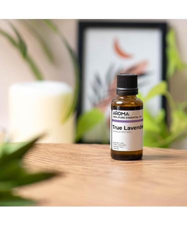 Organic True Lavender Essential Oil 30ml - 100% Pure & Ecocert Certified - Best Therapeutic Grade | AROMA LABS - Buy Online on SooperMarket.com
