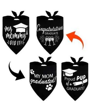 Whaline 2 Pack Reversible Dog Bandana, Graduation Triangle Bibs, Adjustable Pet Kerchief Scarf, Washable Neckerchief for Dogs, Cats, Pets, Everyday Wear, Party Accessories