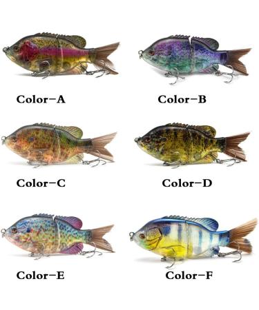 SENYUBBY Multi Jointed Swimbait Fishing Lure Big Giant Sinking Bass Lure with Treble Hook, 5.9in 1.94oz, 2/4/8/9 Segment Crankbaits Swimbaits - Buy Online on SooperMarket.com