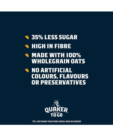 Quaker Porridge To Go Breakfast Bar Golden Syrup 2 x 55g (Case of 6) - Pack of 1 | Delicious and Convenient Breakfast Bars - Buy Online on SooperMarket.com