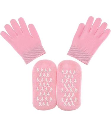Pinkiou Moisturizing Gel Socks & Gloves for Cracked Hands & Feet - Softening Treatment (Pink) - Buy Online on SooperMarket.com