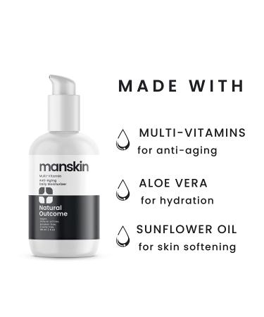 Natural Outcome Men's Face Cream Moisturizer - Anti Aging Daily Facial Cream for Oily, Dry, and Sensitive Skin - Hydrating Skincare - 4 oz - Buy Online on SooperMarket.com
