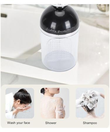 Facial Wash Foam Maker Bottle Electric Facial Cleanser Foam Cup Plastic Rich Foam 500ml Leakproof for Travel for Body Wash (Black) - Buy Online on SooperMarket.com