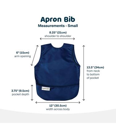 Tiny Twinkle Mess-Proof Toddler Bibs - 2 Pack Grey Indigo Tug-Proof Closure Baby Food Apron (6-24 Months) - Buy Online on SooperMarket.com