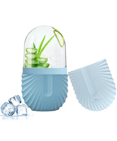 Ice Roller For Face Eyes and Neck To Brighten Skin & Enhance Your Natural Glow/Reusable Facial Treatment to Tighten & Tone Skin & De-Puff The Eye Area (Blue)