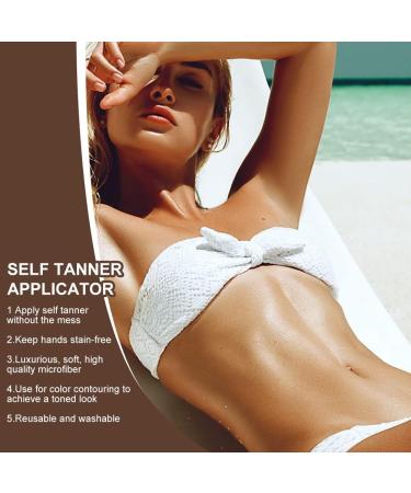 Self-Tanning Glove Self-Tanning Applicator Face and Body 2 Pieces Self-Tanning Glove Self-Tanning Glove Double-Sided Self-Tanning Glove for Sea Beach Men Women Black - Buy Online on SooperMarket.com