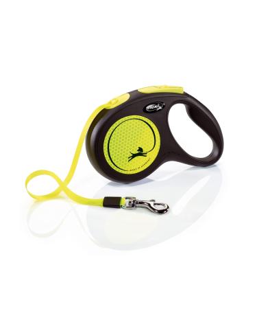 flexi New NEON M belt 5 m black for dogs up to 25 kg black/neon yellow M 5 m