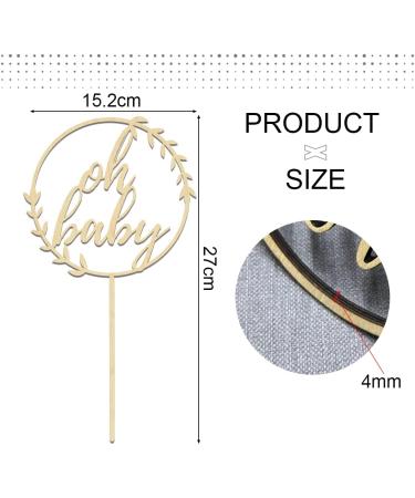 Oh Baby Cake Topper | Baby Shower Cake Decoration | 4mm Tortendeco | Perfect for Celebrations - Buy Online on SooperMarket.com