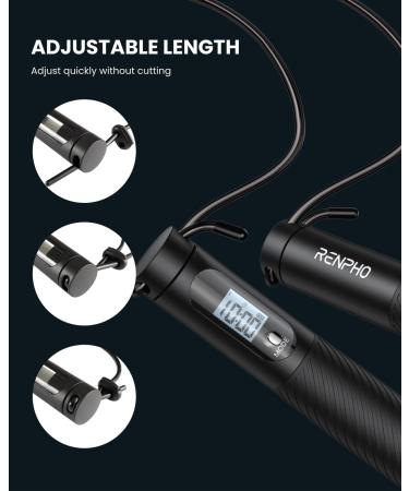 RENPHO Cordless Weighted Jump Rope with Counter for Fitness - Smart Skipping Rope for At-Home Workouts - Burn Calories with APP Data Analysis - Adult & Kids - Buy Online on SooperMarket.com