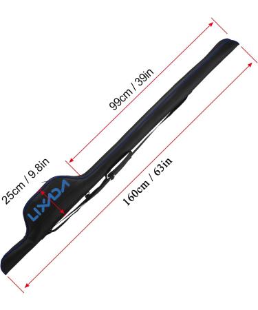 Lixada 63 Portable Fishing Rod Bag - Protective Case & Organizer in Blue - Buy Online on SooperMarket.com